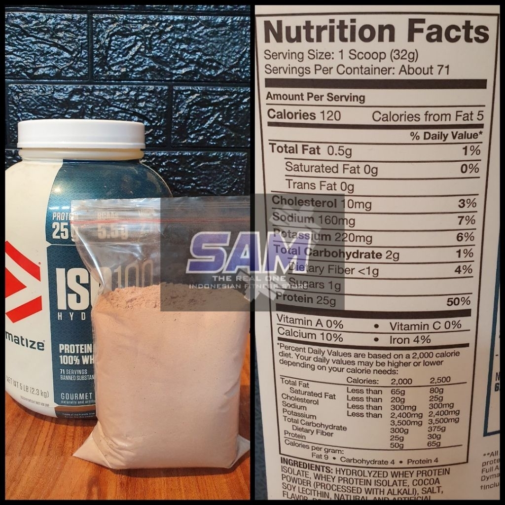 Suplemen Fitness DYMATIZE Iso100 Isolate 1 lb Iso 100 Whey