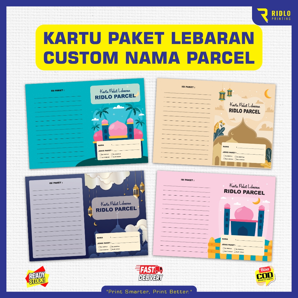 KARTU PAKET LEBARAN CUSTOM NAMA PARCEL