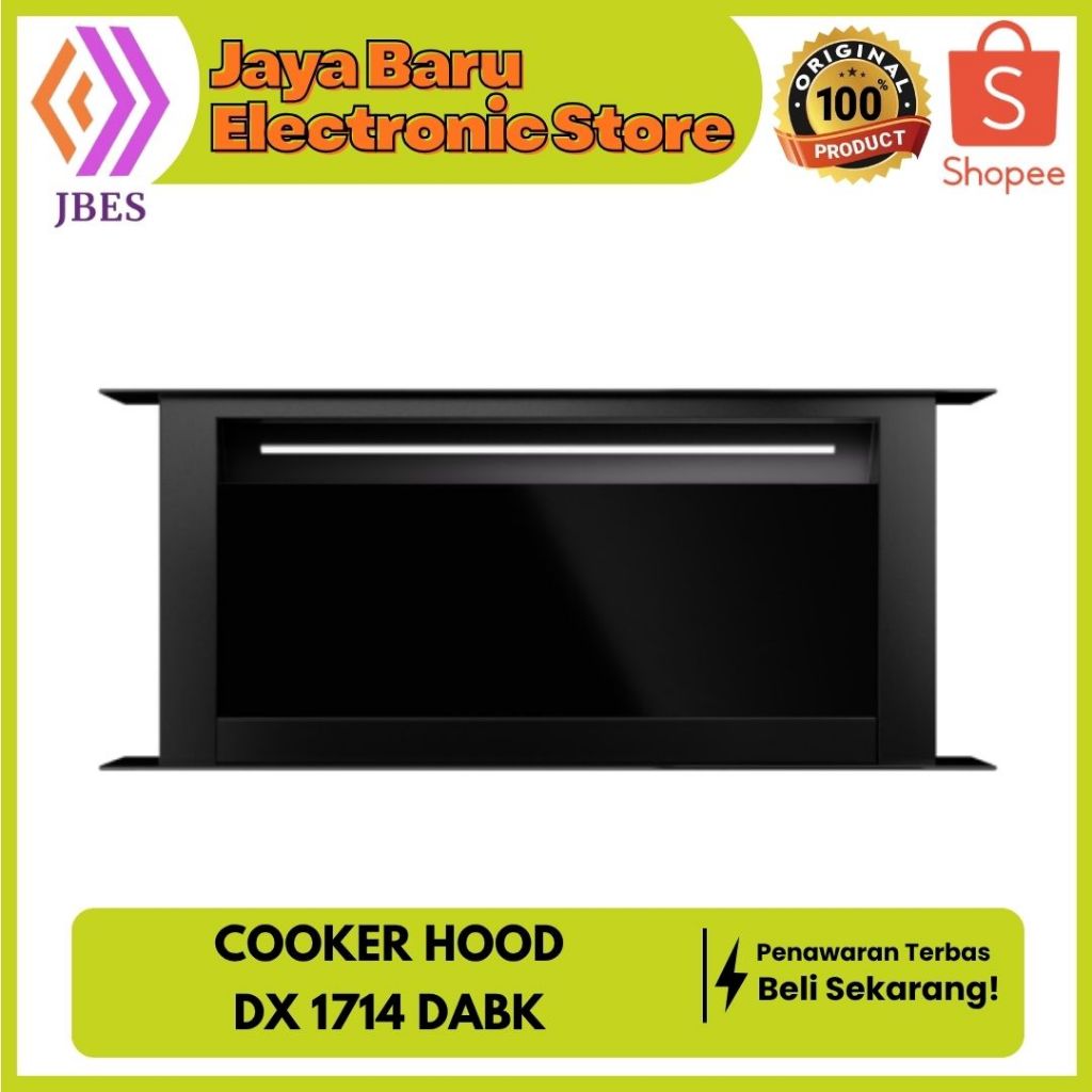 MODENA DX 1714 DABK GOURMENT DOWNDRAFT COOKER HOOD 70CM HIGH AIRFLOW DX1714DABK