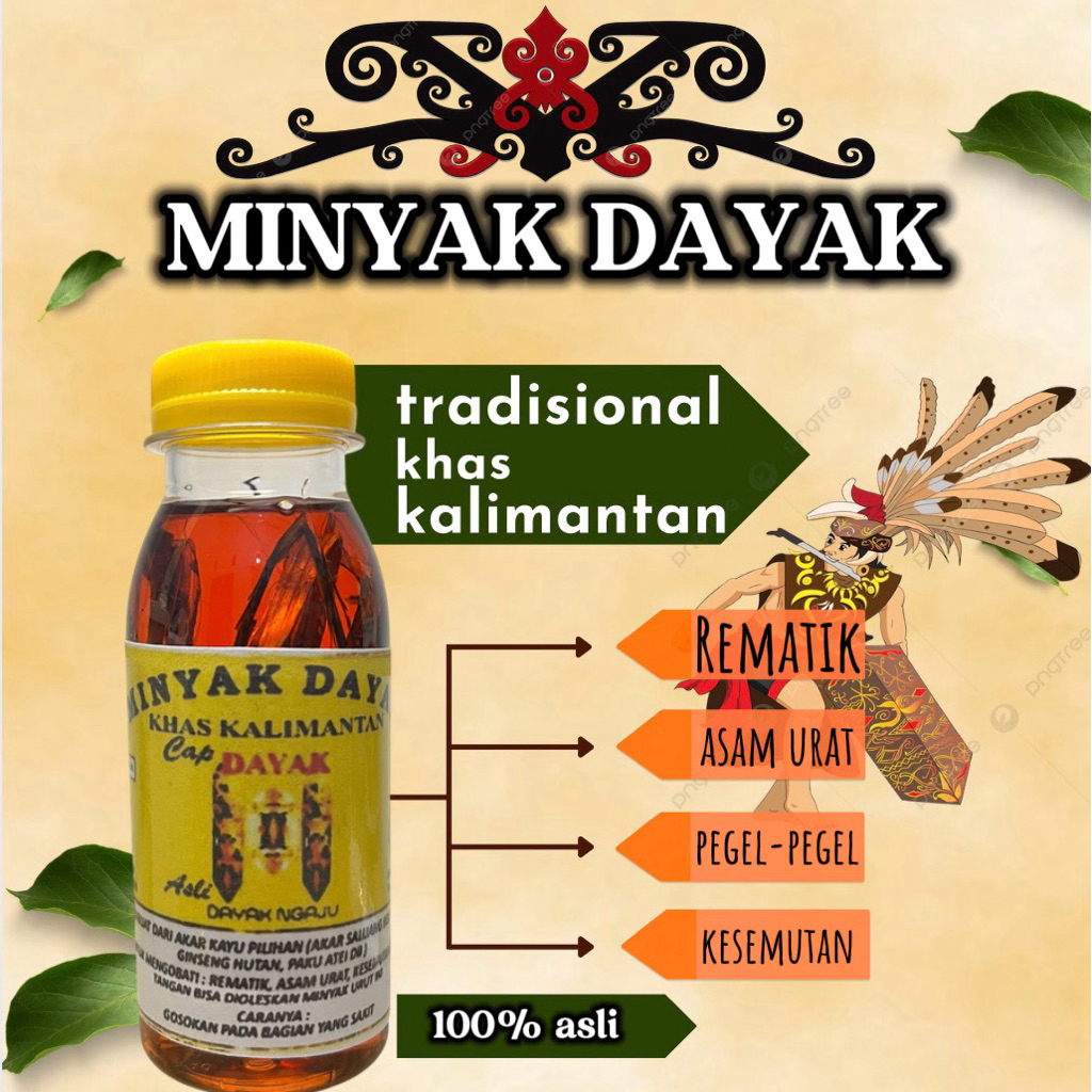 Minyak Dayak Asli Kalimantan 100% Original - Ramuan Tradisional Borneo