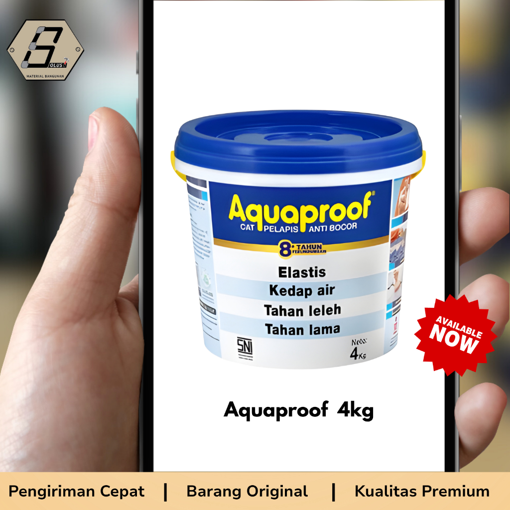AQUAPROOF CAT PELAPIS ANTI BOCOR HITAM 021 GALON 4 KG