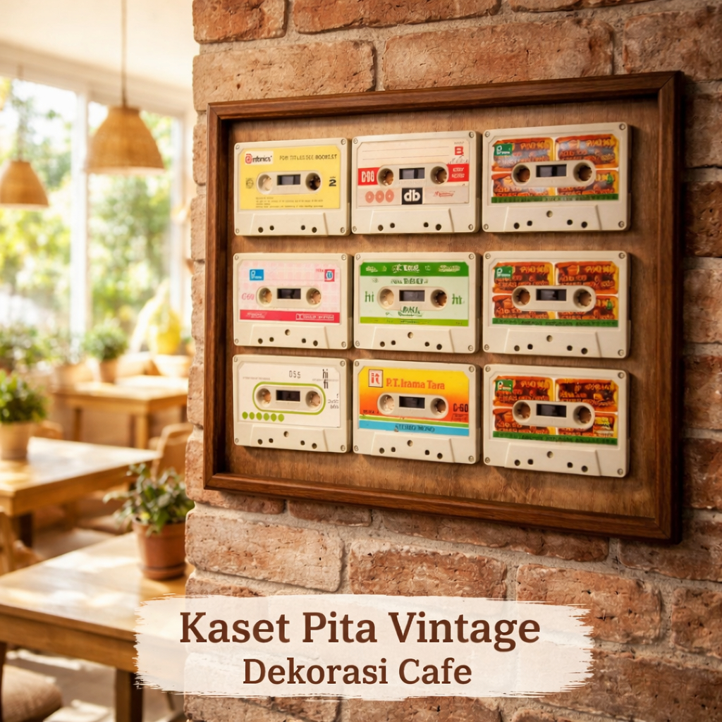 Kaset Pita Bekas Estetik untuk Pajangan Kamar / Cassette Tape Vintage Dekorasi Ruangan / Kaset Pita 