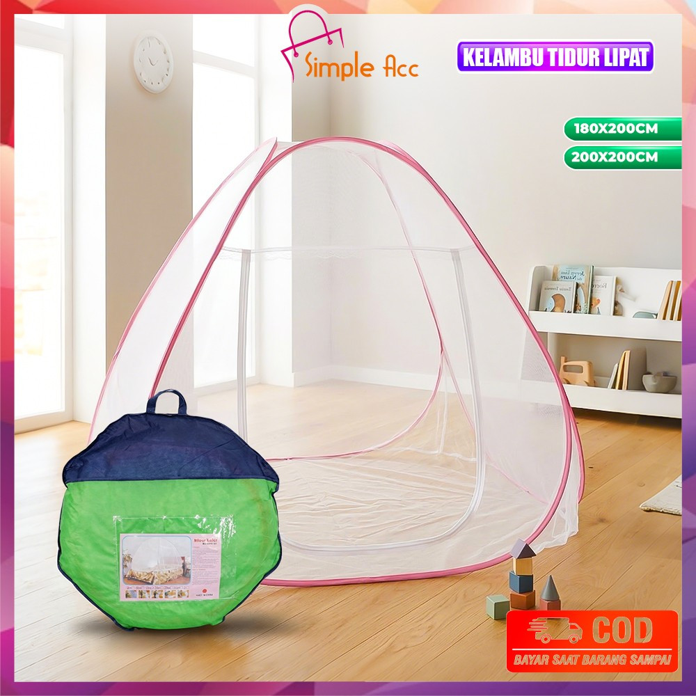 DO-M345 Mainan Tenda Anti Nyamuk Kelambu Tidur Lipat Bayi UK 180x200 / Kelambu Lipat Anti Nyamuk Ana