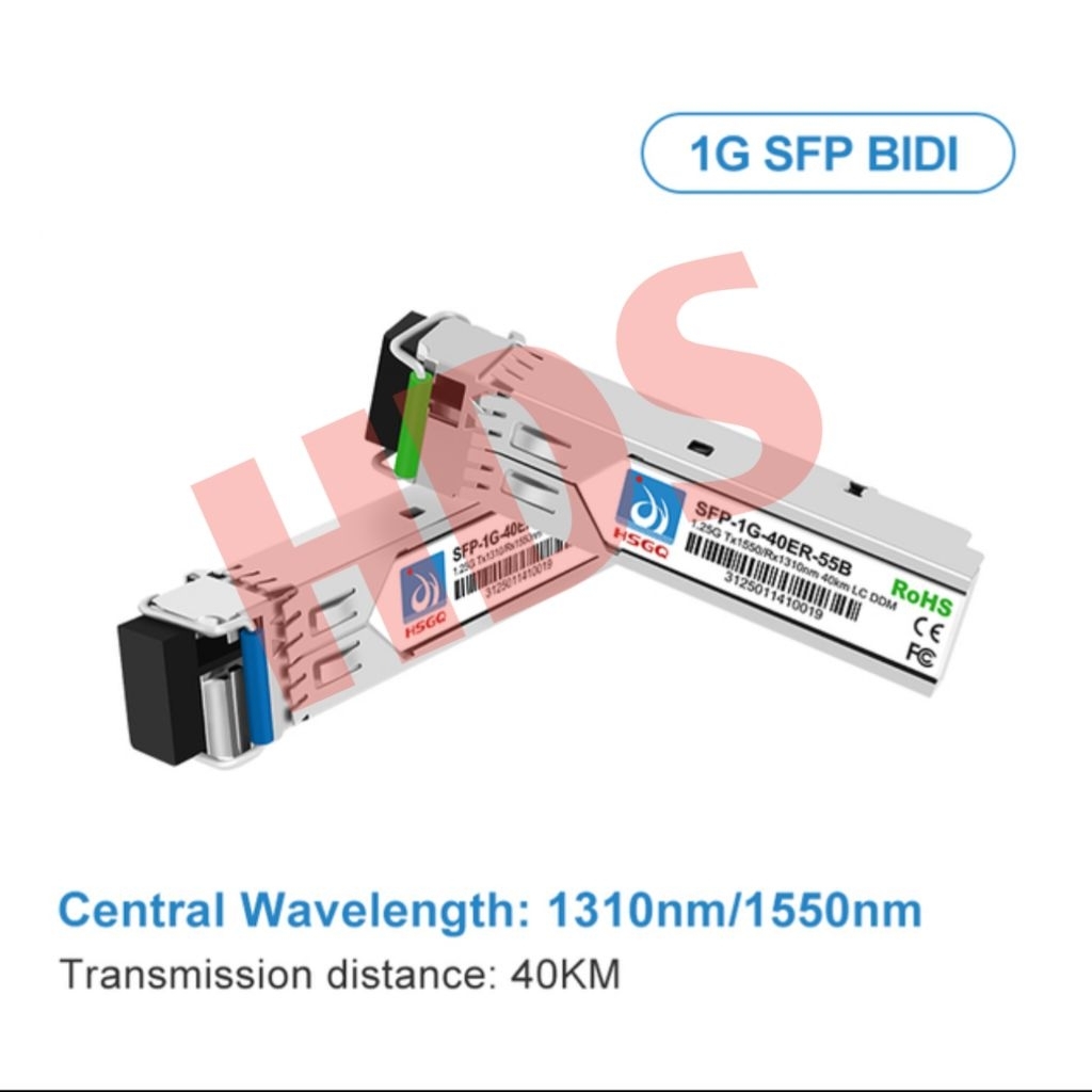 HSGQ SFP BIDI 1.25G LC 40KM