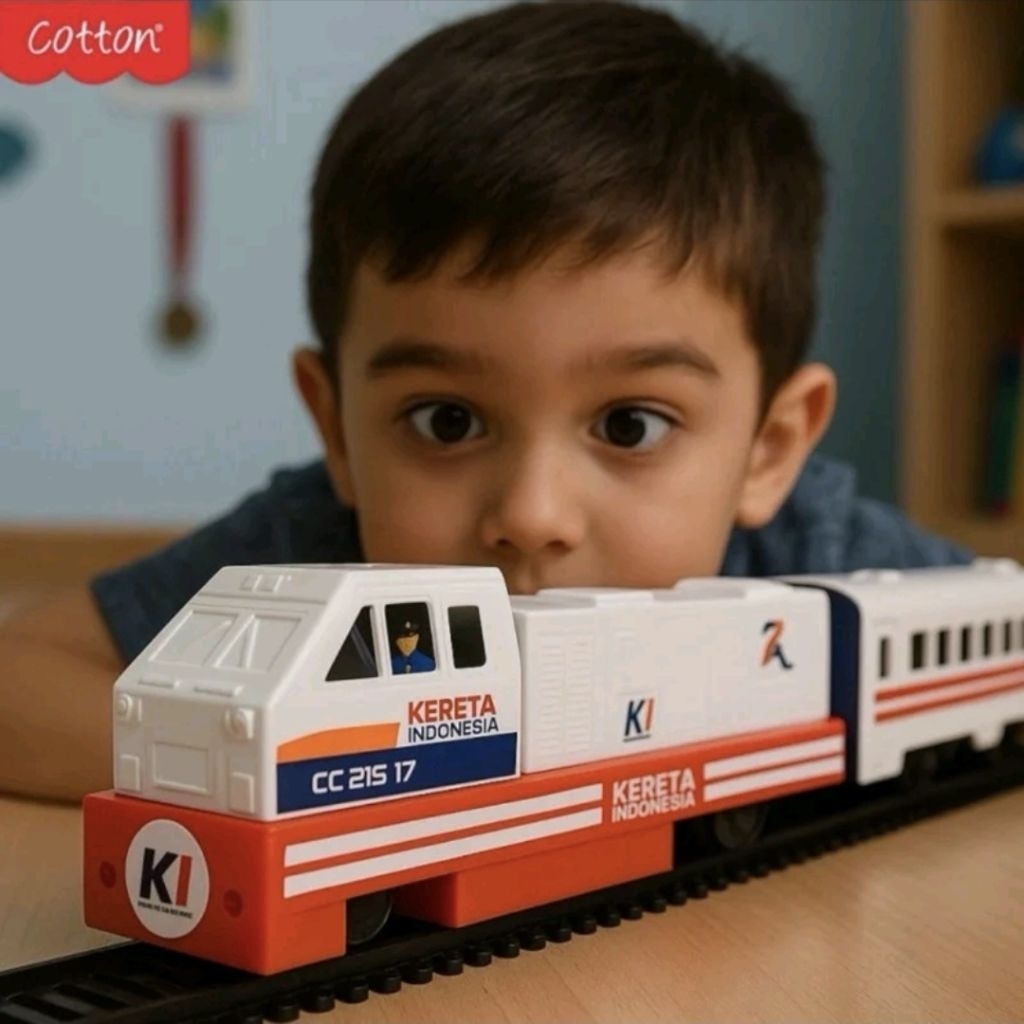 miniatur KAI Kereta Api Mainan Anak Viral Ada Rel dan Gerbong Lengkap