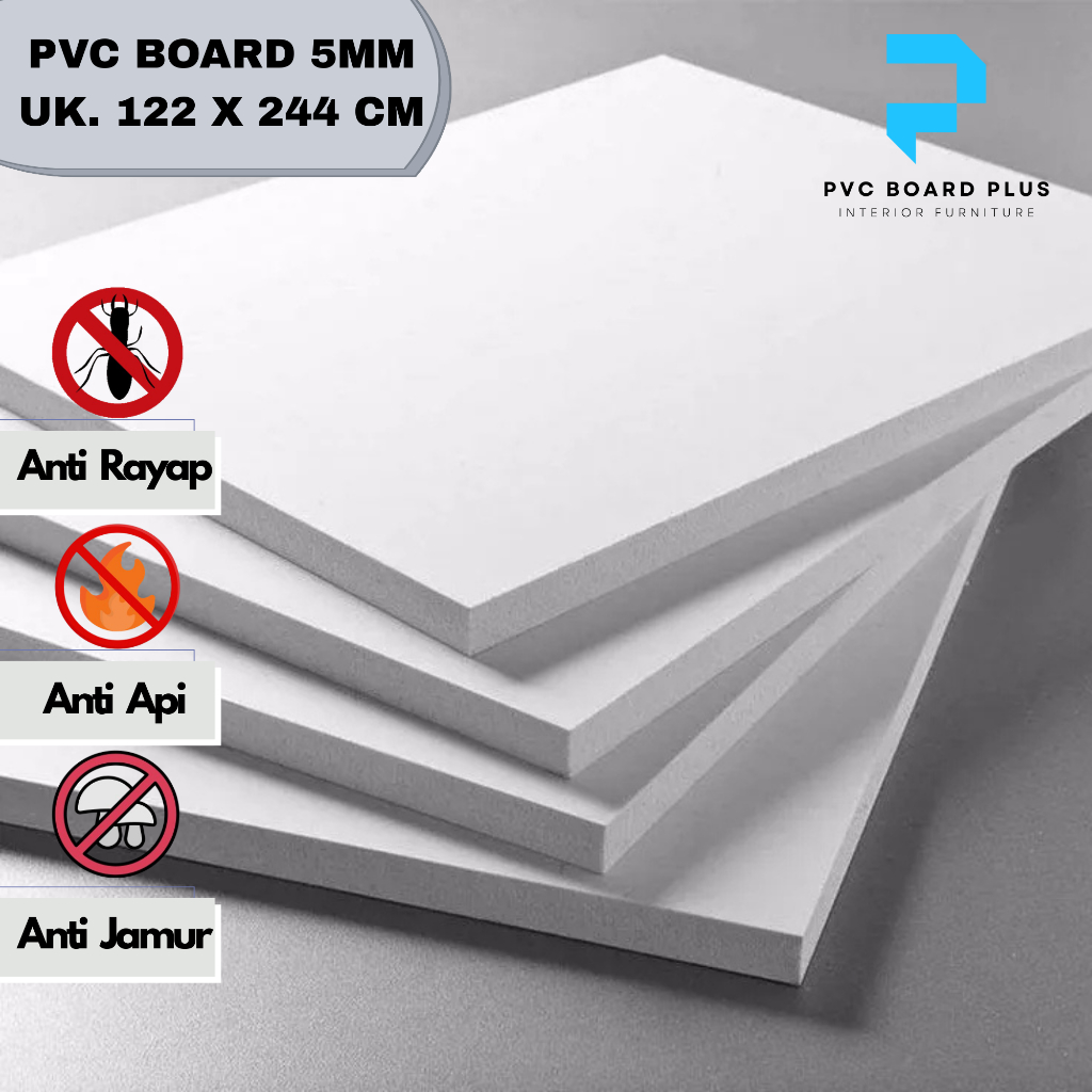 PVC Board Lembaran 5mm Ukuran 122x244cm | PVC Foam Board | PVC Board Kitchen Set | Interior Furnitur