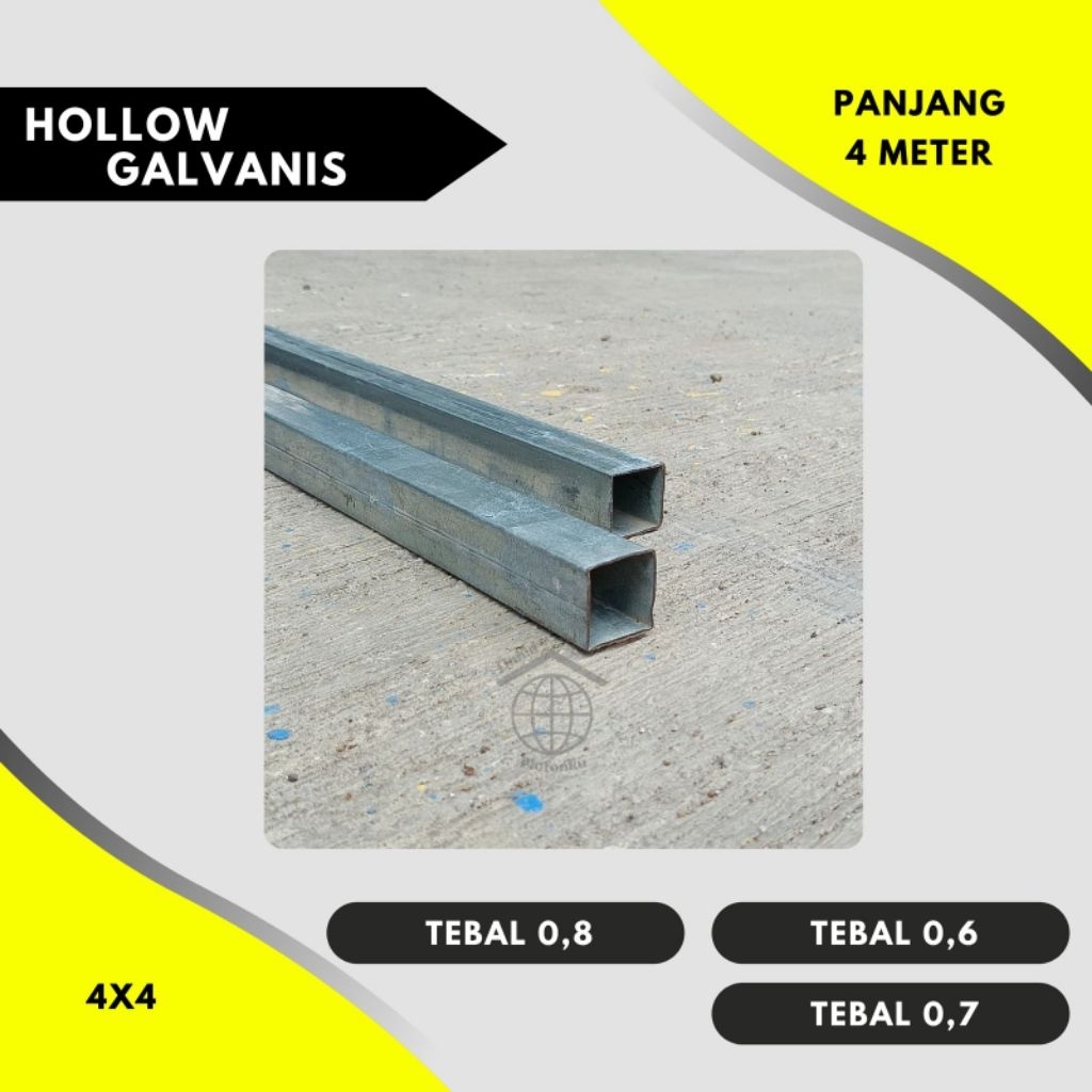 Hollow Galvanis 4x4 / Hollow 4x4 0,6 / Hollow 4x4 0,7 / Hollow 4x4 0,8 / Holo 0.6 4 meter / Holo 0.7