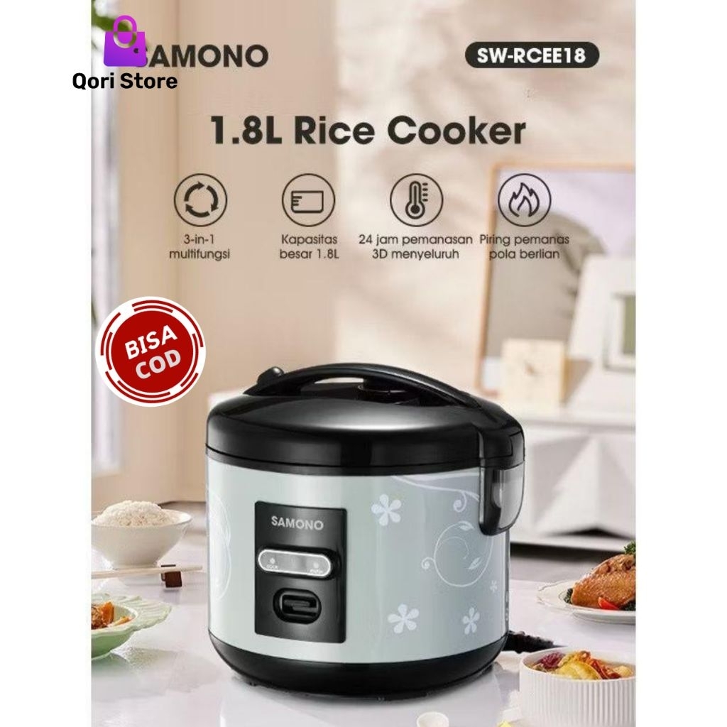 Samono Rice Cooker SW-RCEE18 / Penanak Nasi Damono / Rice Cooker Samono - Aceh - Qori Store Indonesi