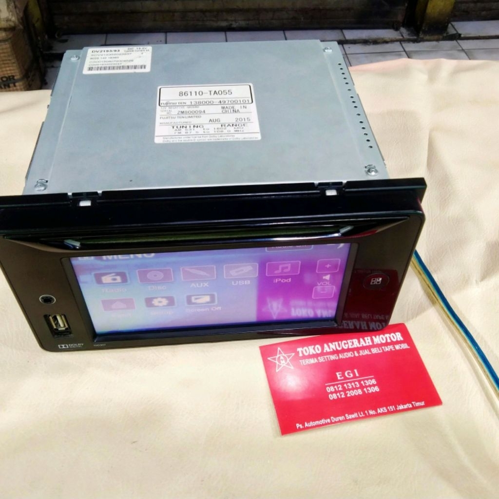 Head unit FUJITSU TEN ex TOYOTA kijang Innova 2014-2015 Orisinil