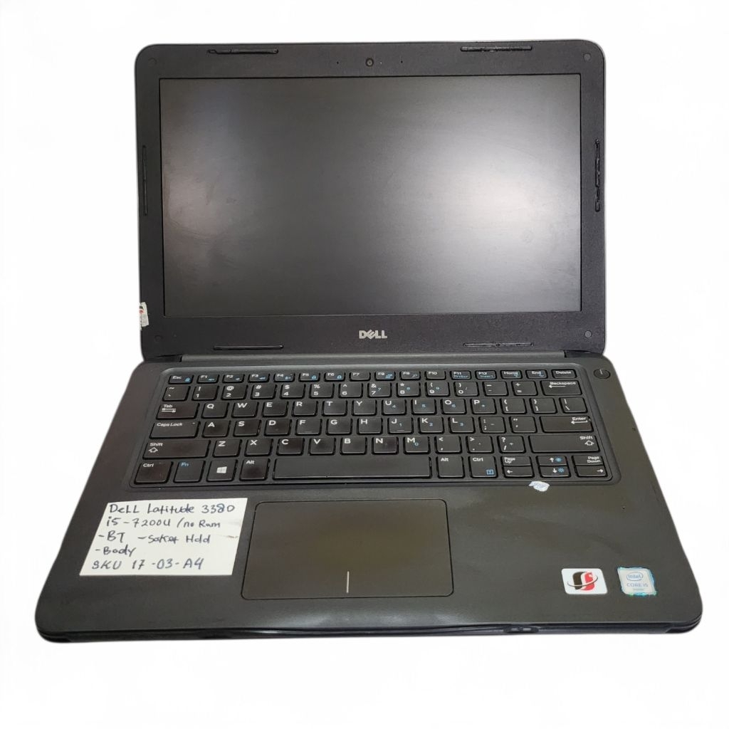 Laptop Dell Latitude 3380 Core i5-7200U Tanpa RAM HDD Minus Baterai Layar Ada Scratch