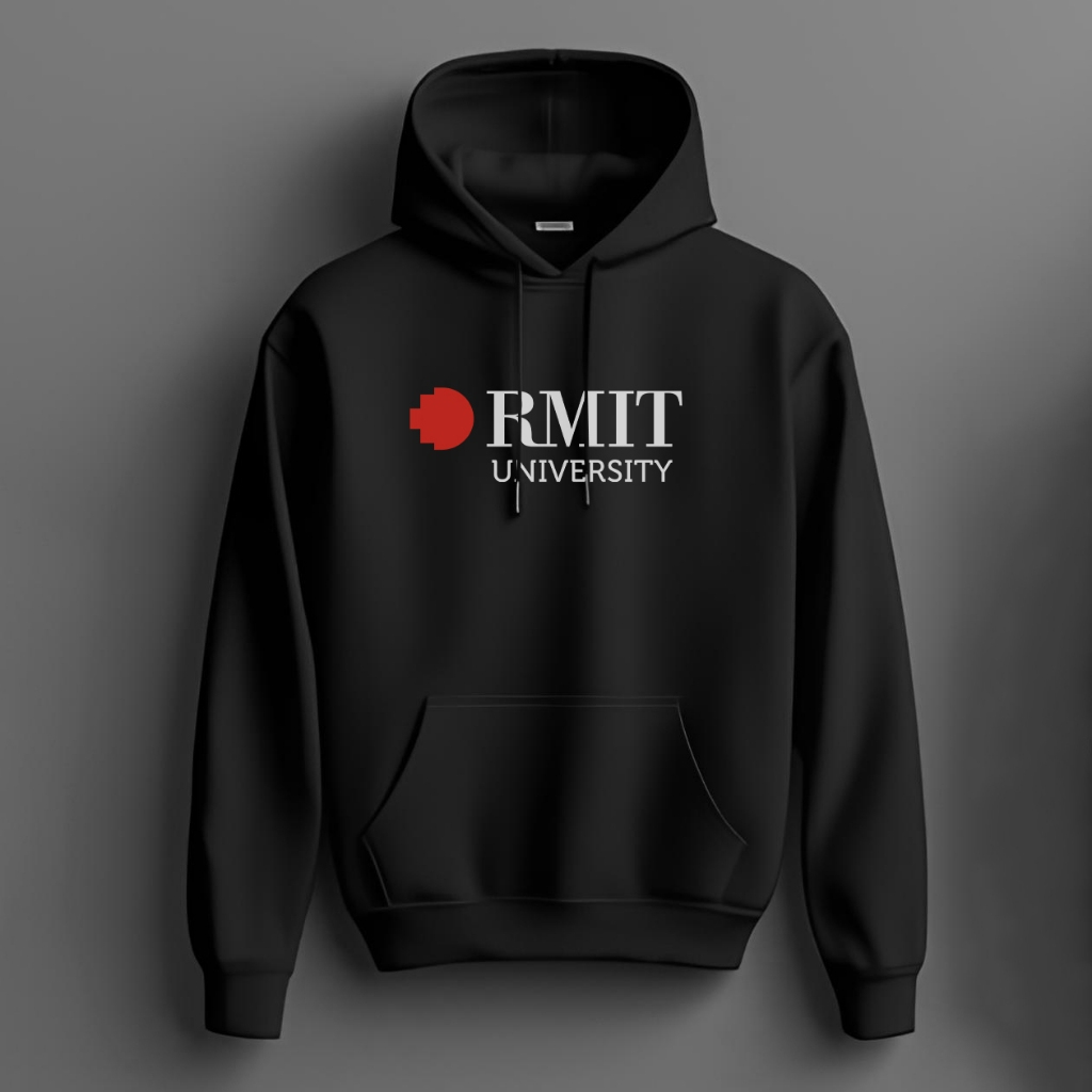 Hoodie RMIT University Royal Melbourne Institute of Technology Unisex Sweater Fleece Black Cloth