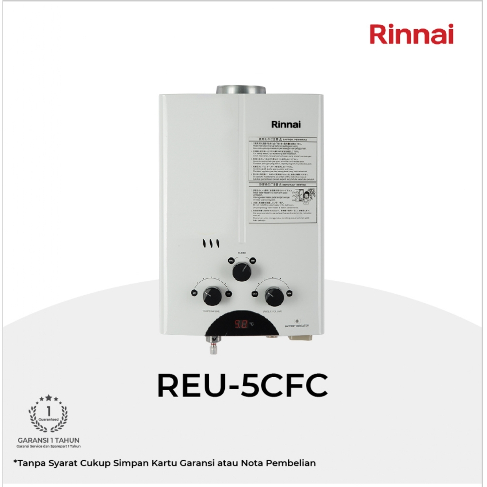 Rinnai Pemanas Air Kamar mandi Gas / Water Heater Gas REU-5CFC