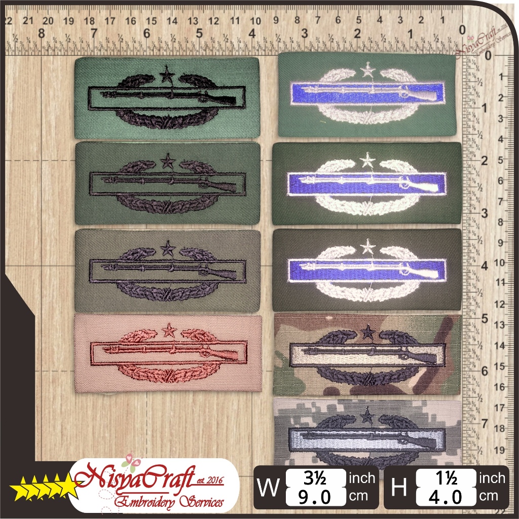 NCEP0101-0493 US Army Combat Infantryman Badge (CIB) 2nd Award For M65 OG107 M41 M43 Field Jacket OC