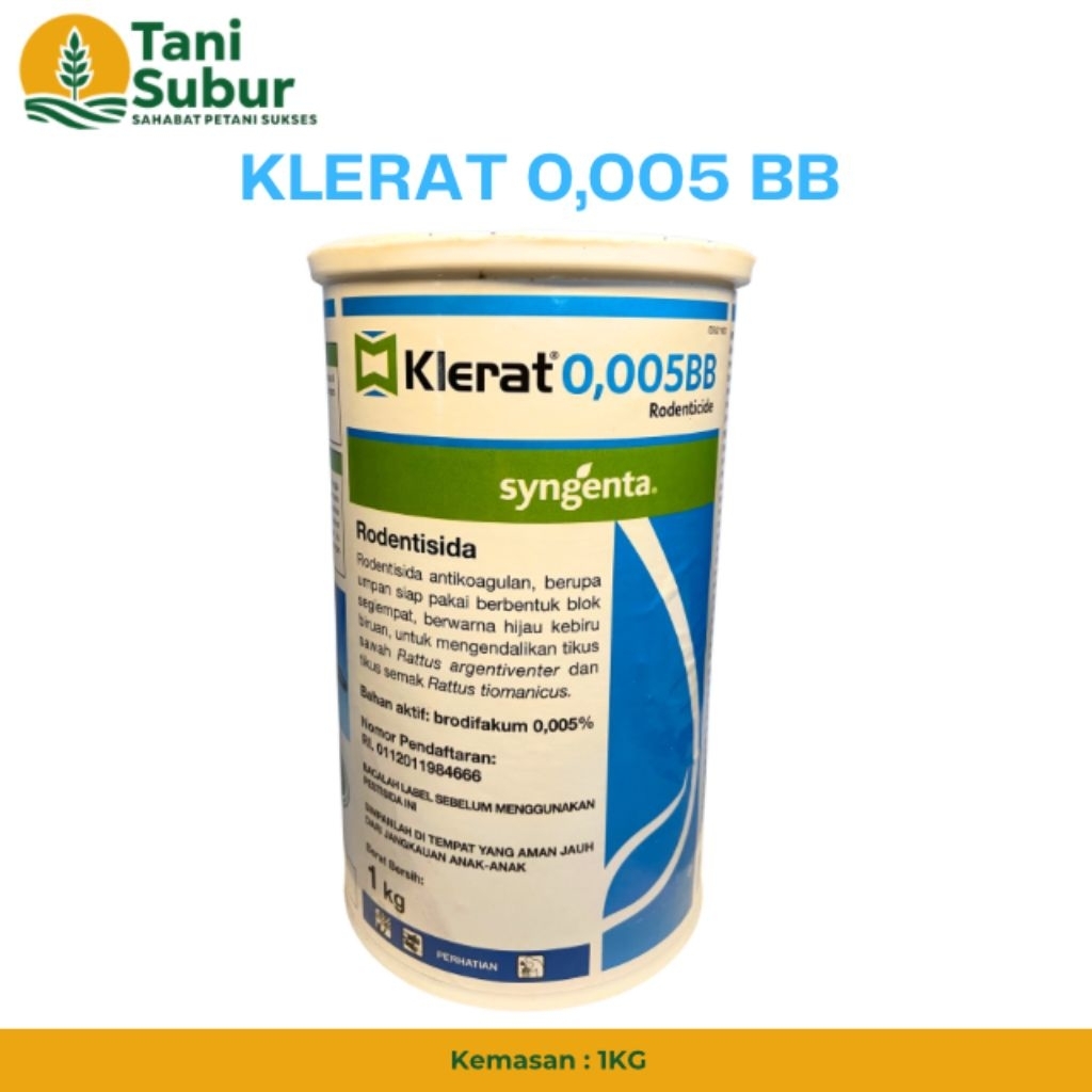 KLERAT 0,0005BB 1KG-RODENTISIDA