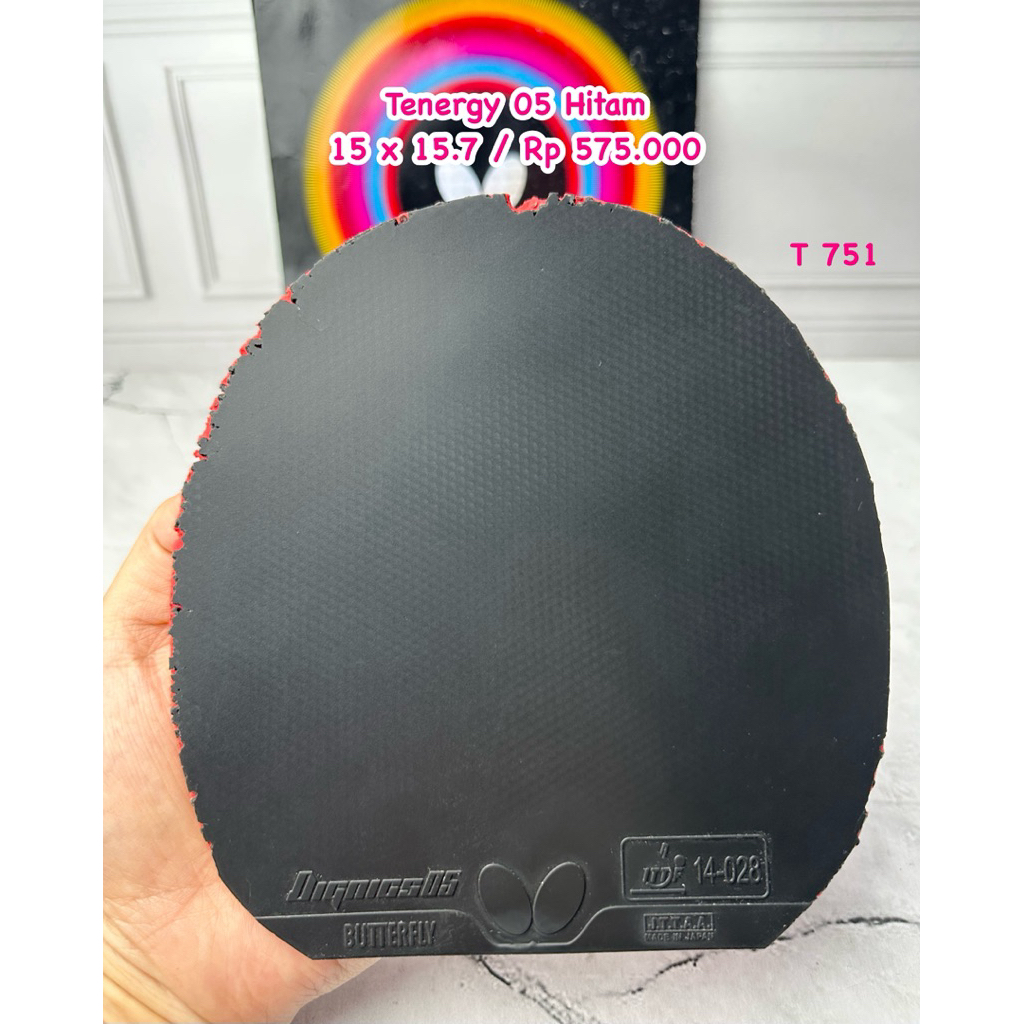 SECOND KARET PINGPONG TENIS MEJA TENERGY 05 HITAM ORIGINAL MARKET JAPAN