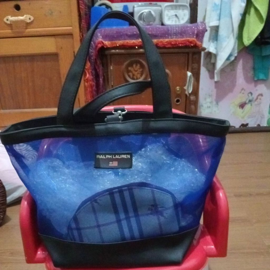 Tas Jinjing Tangan  " RALPH LAUREN " Transparan Monza