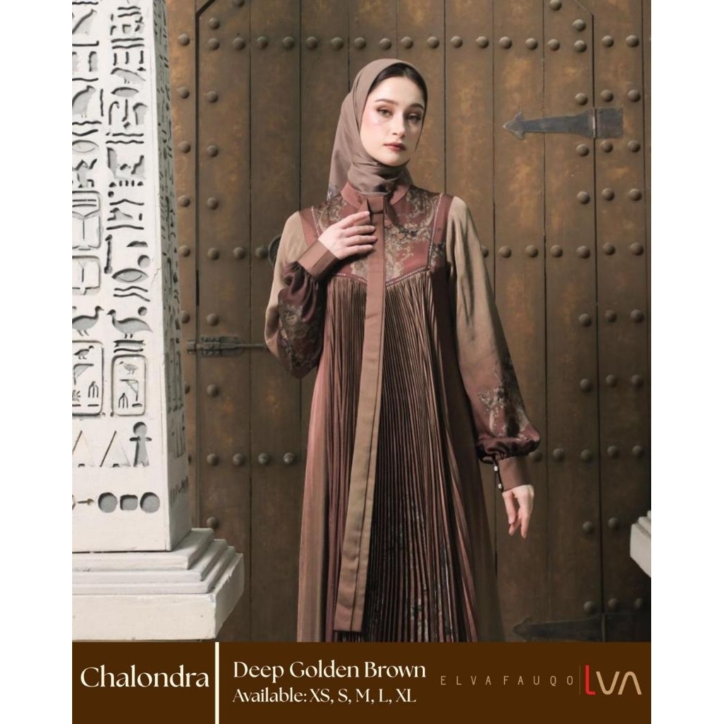 [LVA SYAR'I] GAMIS SYAR'I PREMIUM / DRESS SET PRINTING " CHALONDRA SET " BY ELVA FURUQ