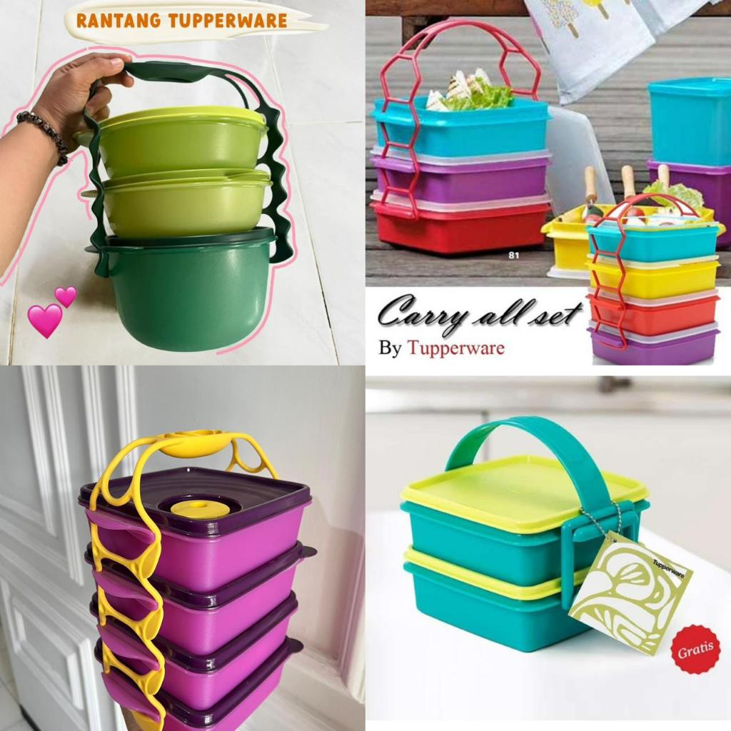 [PROMO MURAH!!] RANTANG MAKANAN TUPPERWARE CARRY ALL SET/ CARRY ALL BOWL/ SQUARE/ GOODIE BOX TEPAK B