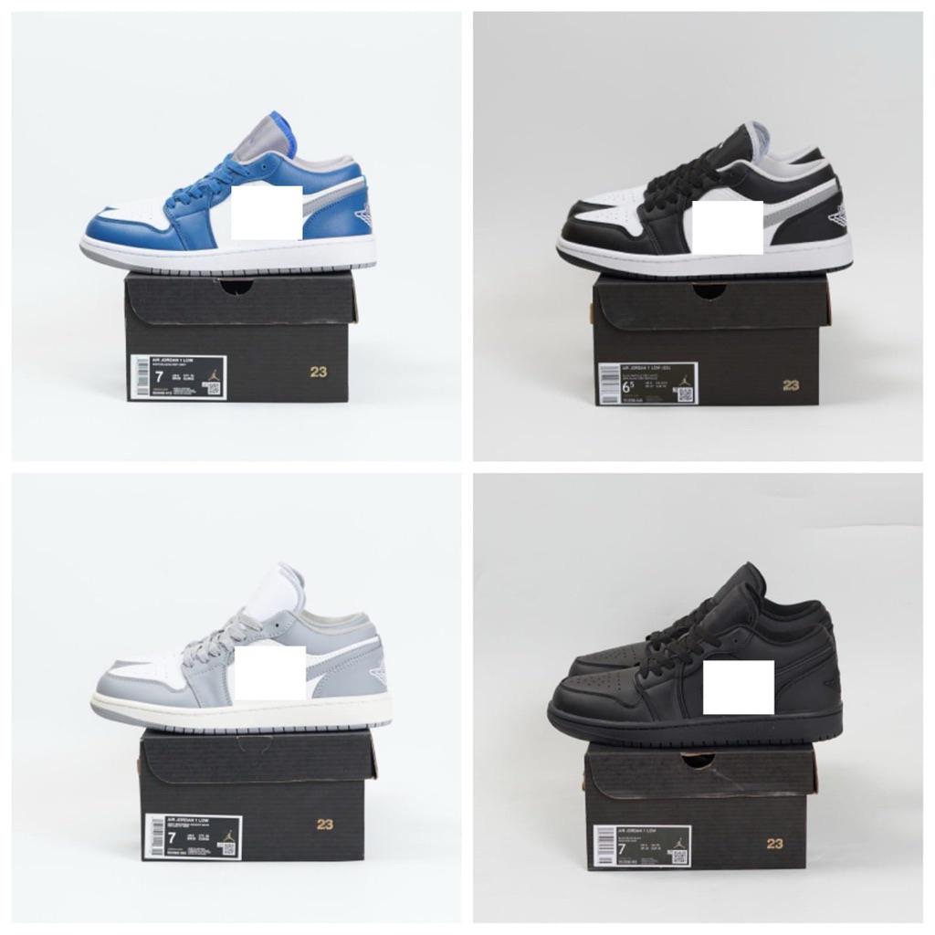 AJ 1 Low Black White Grey
