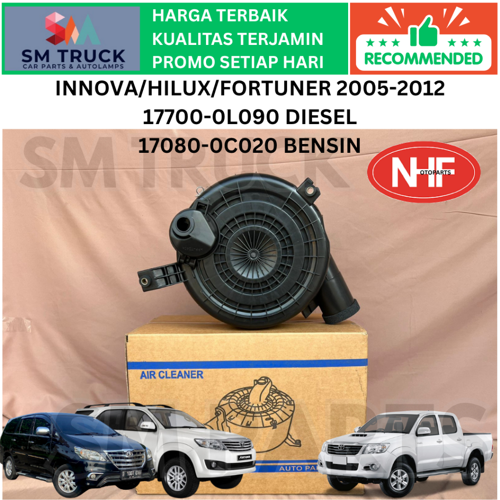 TABUNG FILTER UDARA DIESEL SOLAR BENSIN INNOVA FORTUNER HILUX SCDC 2005 2006 2007 2008 2009 2010 201