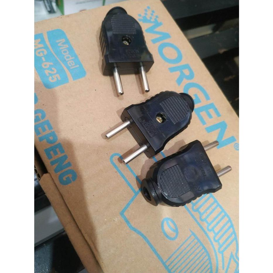 Steker Gepeng / Steker Biasa Hitam Morgen MG-625 MGESTK625
