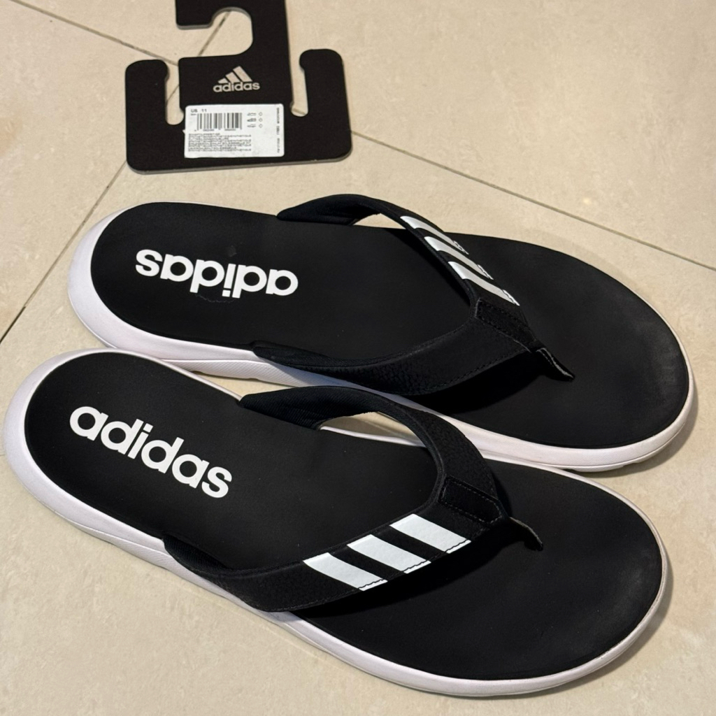 adidas SWIM Comfort Flip-Flops Men Black EG2069 SIZE 44 Sandals Sandal Unisex Sendal Pria Sendal Jep