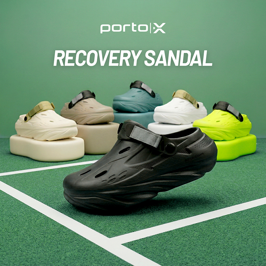 Porto X Sandals - Gio Clogs Sendal Sport Recovery Resting Empuk Premium Adaptifoam