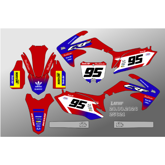 DECAL STIKER VIAR CROSS X 250 Dekal Sticker Striping gasgas (D-F2-002)D-F2-008