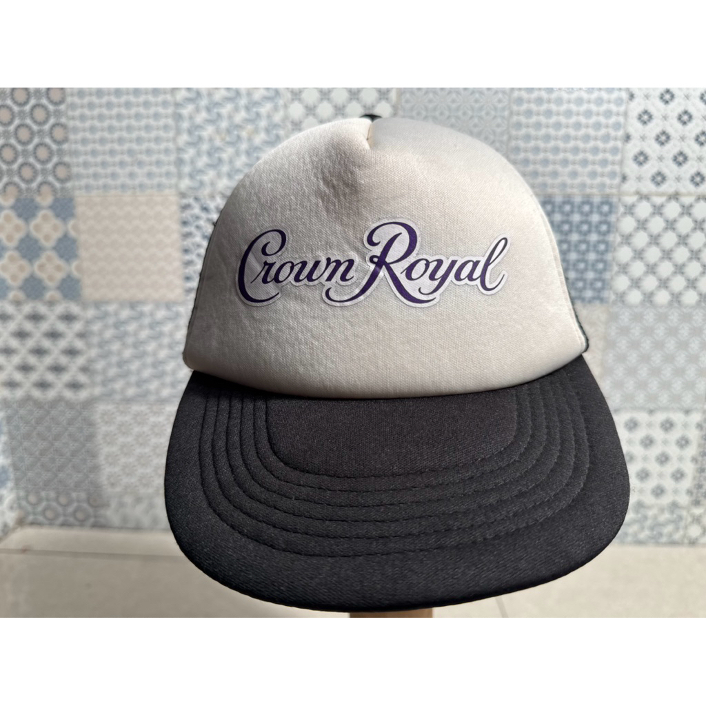 Topi Second Brand Branded Crown Royal Tag Putih Trucker