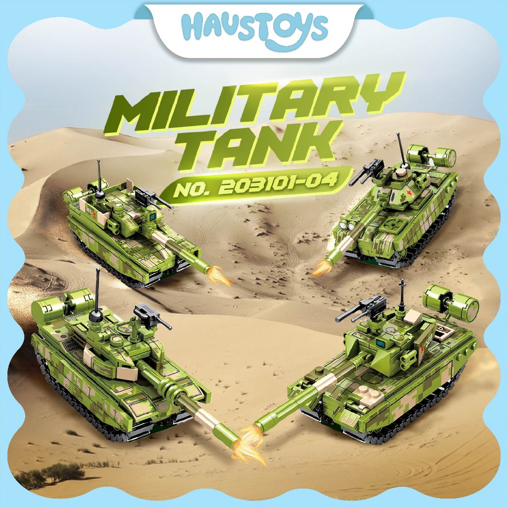 Sembo Military Tank 4 in 1 Mainan Building Block Army (203101-203104)