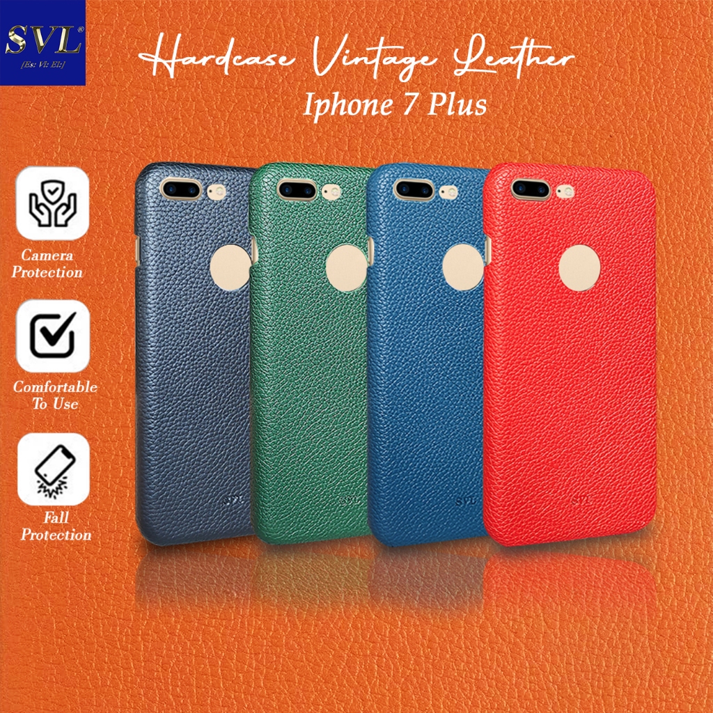 [ CUCI GUDANG ] Case For Iphone 7 Plus Hardcase SVL Vintage Leather Microfiber