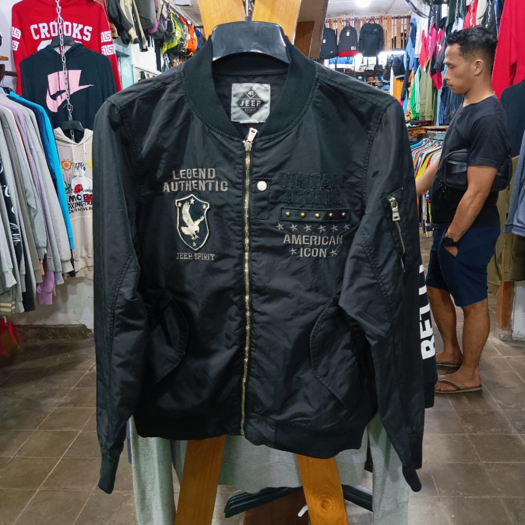jaket bomber JEEP SPIRIT vintage size L casual bagus original