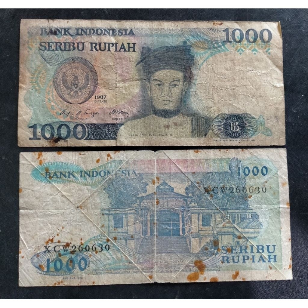 uang 1000 Sisingamangaraja XII 1987