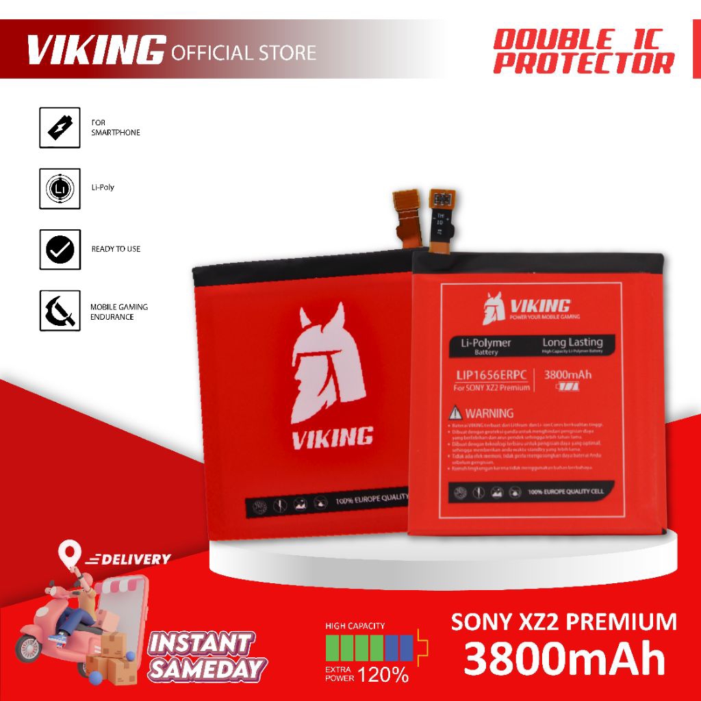 VIKING Baterai Sony XZ2 Premium Double Power