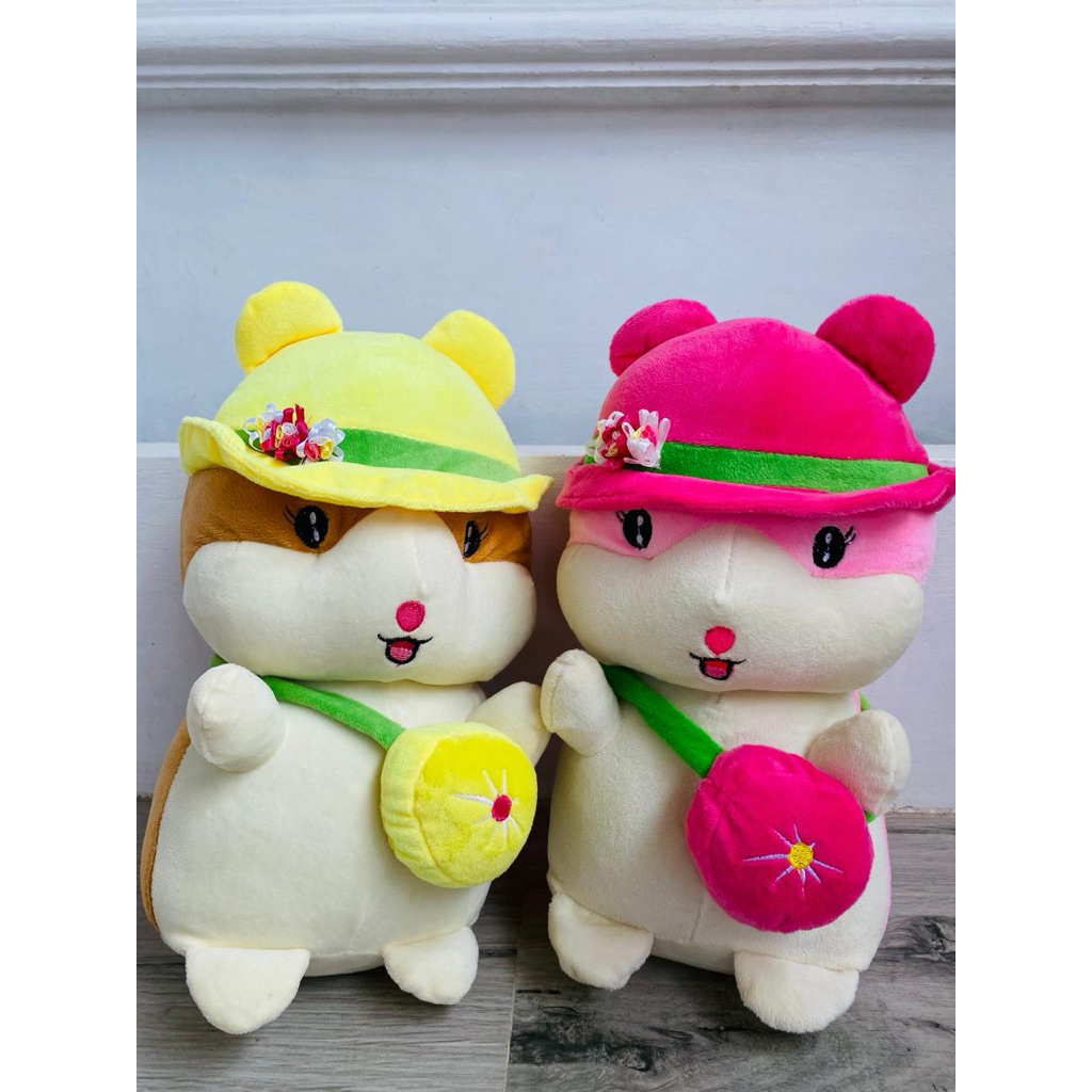 boneka hamster lucu pakai topi ukuran jumbo hadiah anak anak