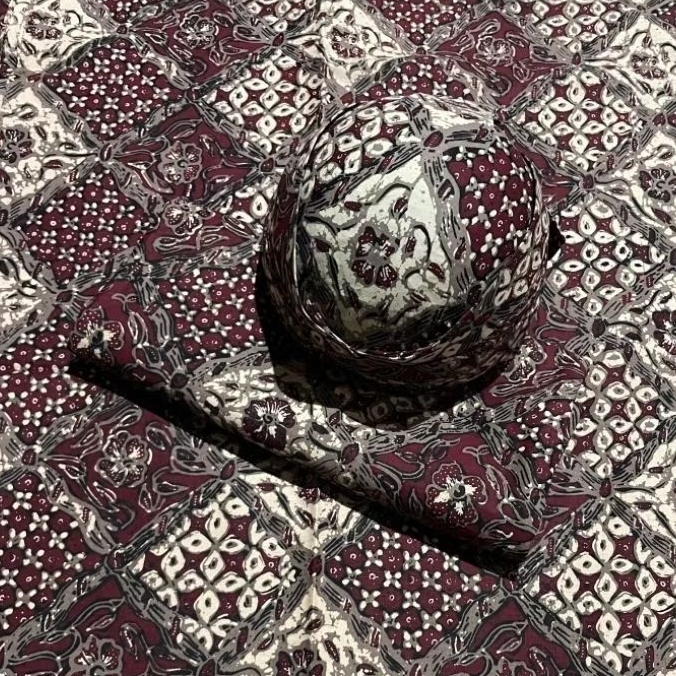 Kain Jarik Rok Wiru Blangkon Batik Wirasat Merah Hati Maroon