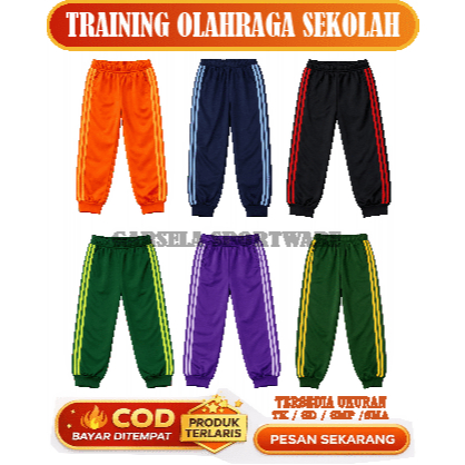 Training Olahraga Sekolah Anak TK SD SMP SMA Celana Training Sport Premium Nyaman Adem
