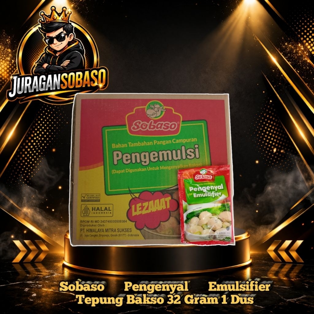 Sobaso Pengenyal Emulsifier Tepung Bakso 32 Gram 1 Dus