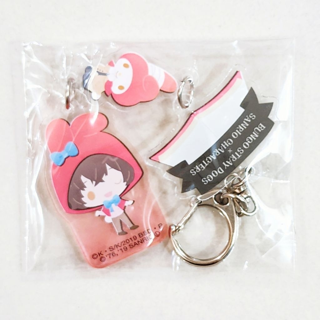 Bungou Stray Dogs Sanrio Long Chibi Acrylic Keyholder - Dazai My Melody