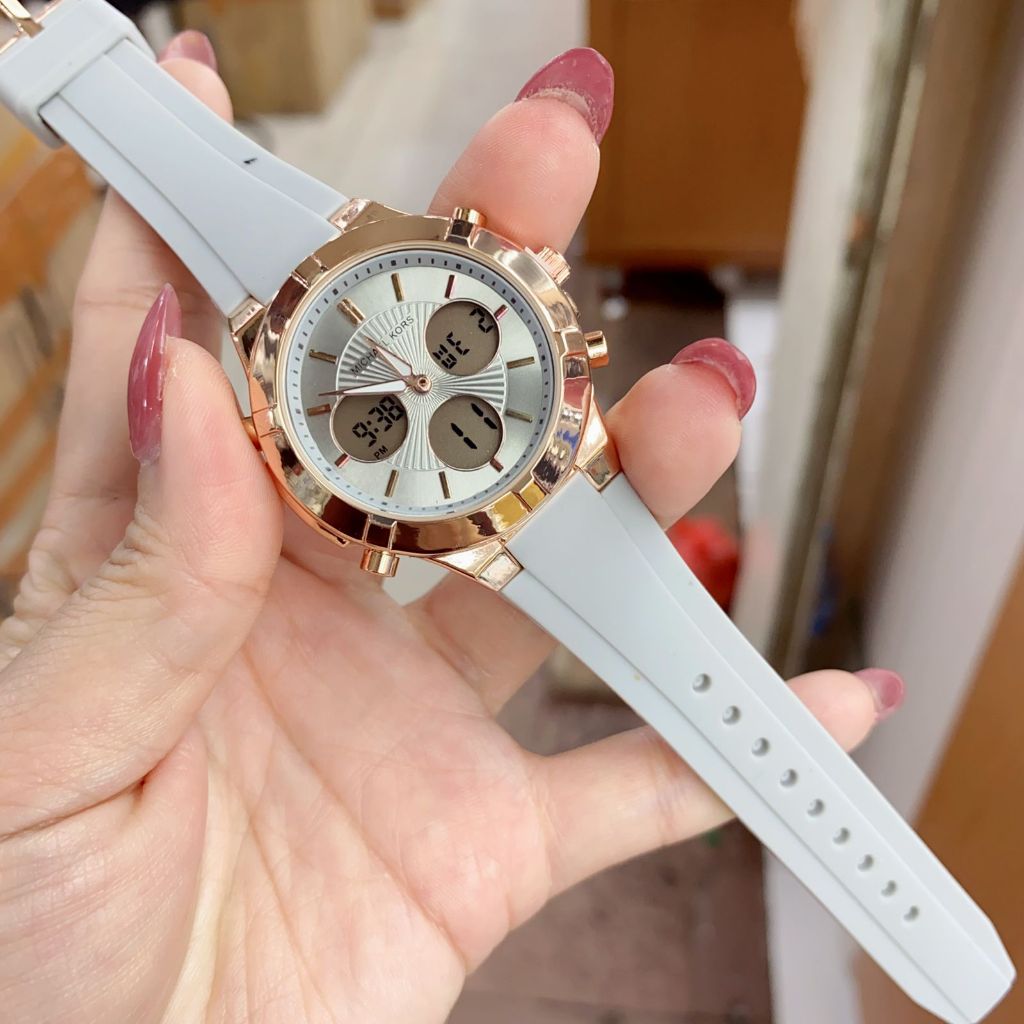 Jam Tangan Wanita Fashion Double Time Digital&Analog Tanggal Hari Aktif Box Exclusive