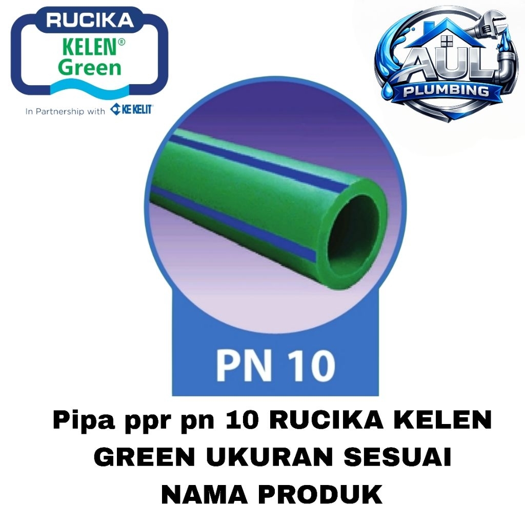 PIPA PPR 6" INCH ( 160 MM ) PN 10 ( AIR DINGIN ) RUCIKA KELEN GREEN