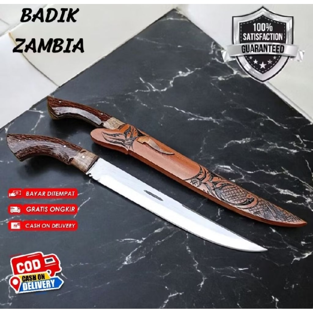 Golok Kebun BAJA PER Mobil Asli Tebal Kerja Serbaguna Tebas Model Banten Hitam BAJA Kuat