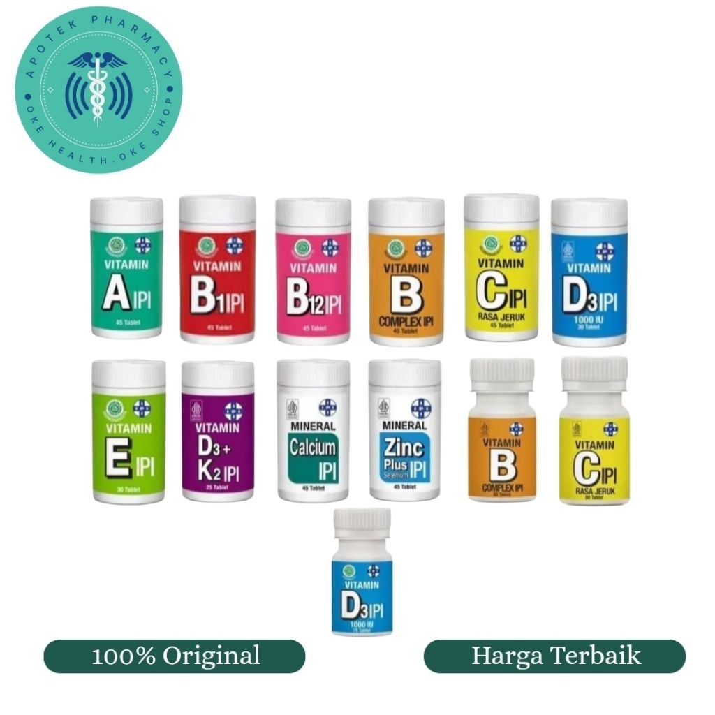 IPI Vitamin A B Komplek C D E Zinc D3+k2 Magnesium