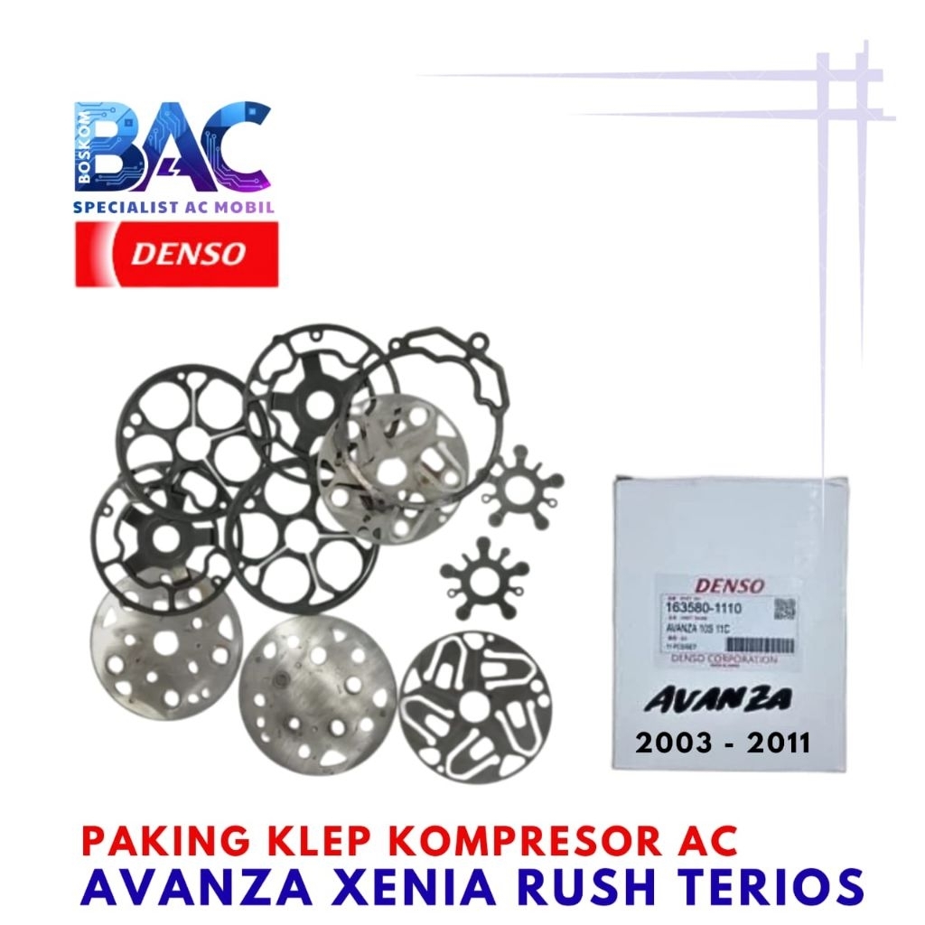 Paking Kompresor AC Avanza Xenia lama Rush Terios 2003-2011 Paking klep set Kompresor