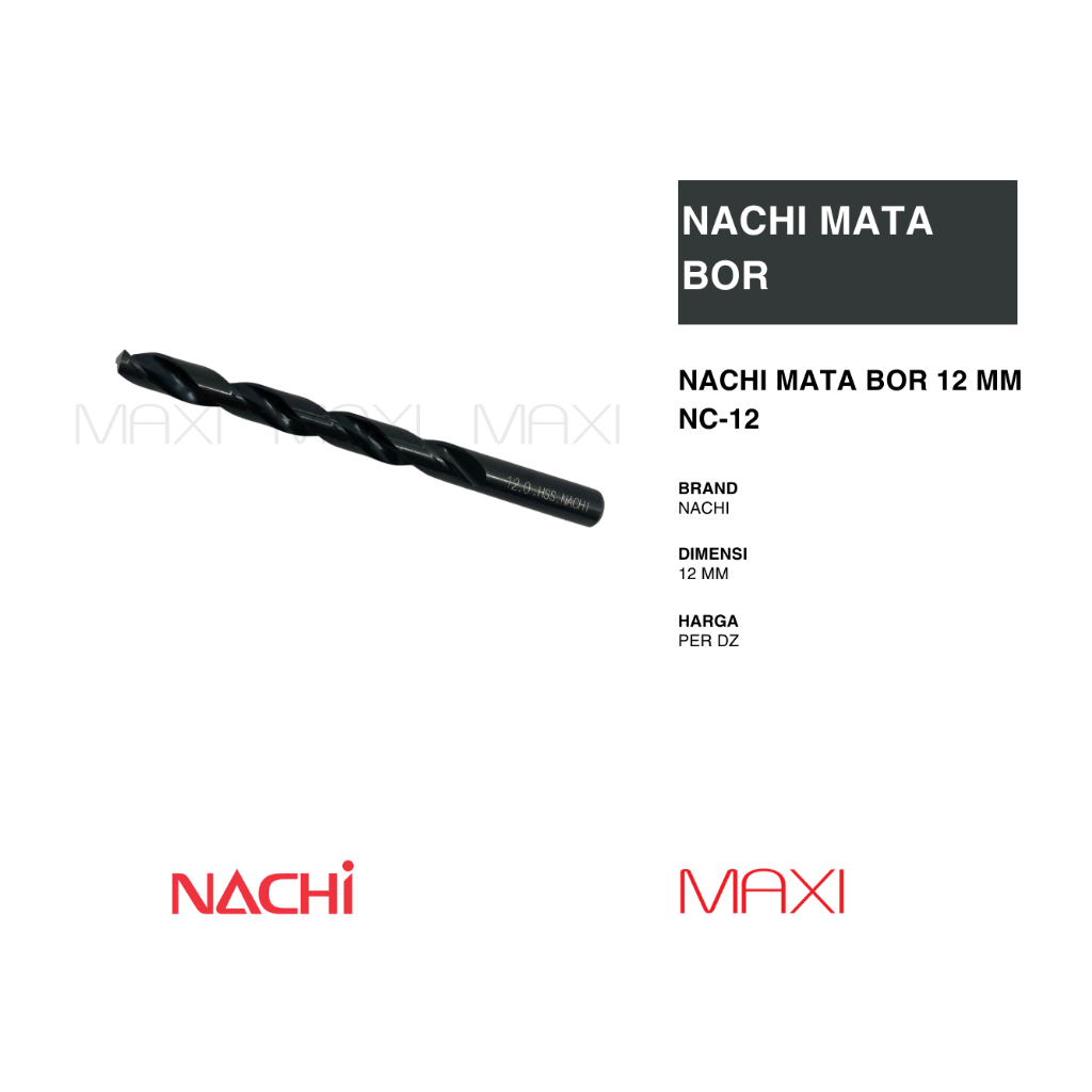 NAICHI /STIER Mata Bor Besi Berbagai Ukuran - Drill Bit Mata Bor Besi 10 & 12 mm