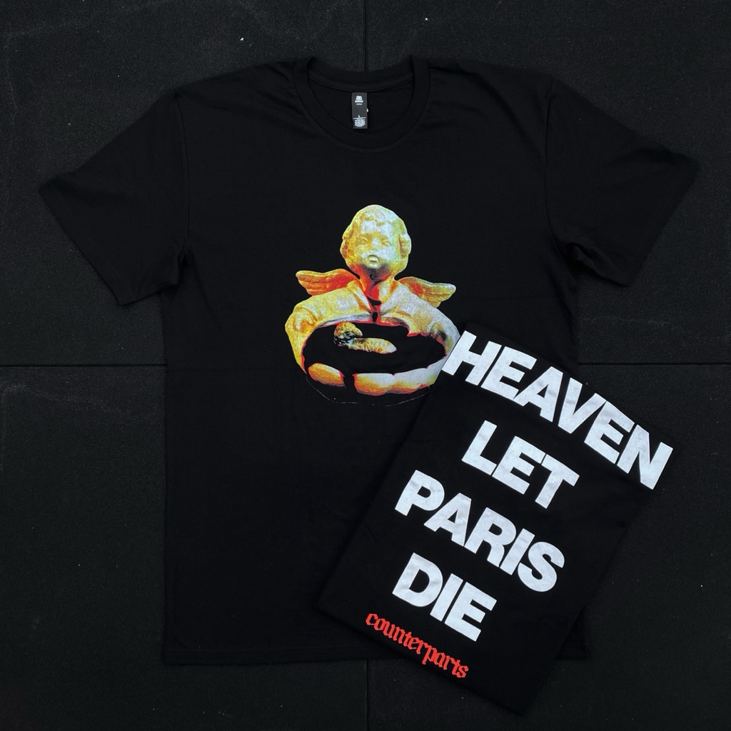 Tshirt Band Pria Wanita Counterparts - Heaven Let Paris Die Original Official