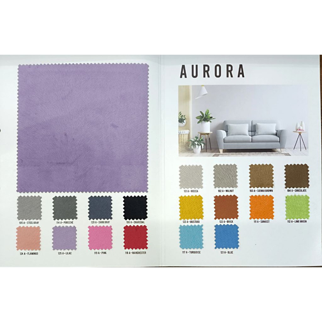 Kain Bahan Suede Brudu Motif Garis Jok Kursi Sofa - HIKARON AURORA