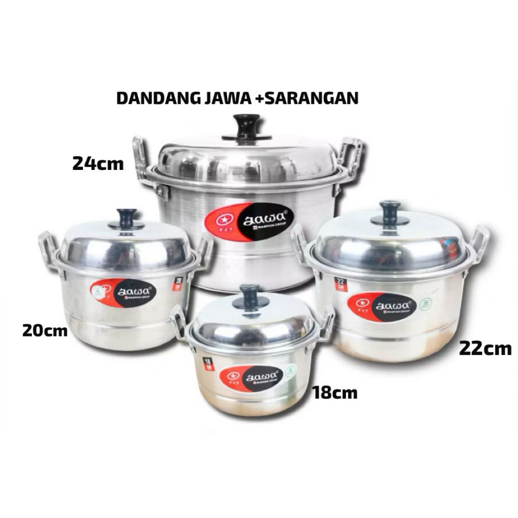DANDANG KUKUS JAWA 18cm , 20cm , 22cm 24cm / PANCI DANDANG + SARINGAN MASPION