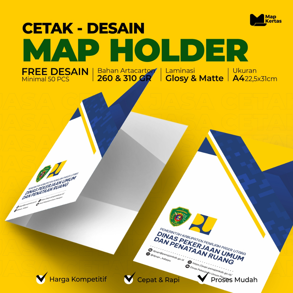 CETAK MAP FOLDER CUSTOM DESAIN - MAP STOPMAP A4