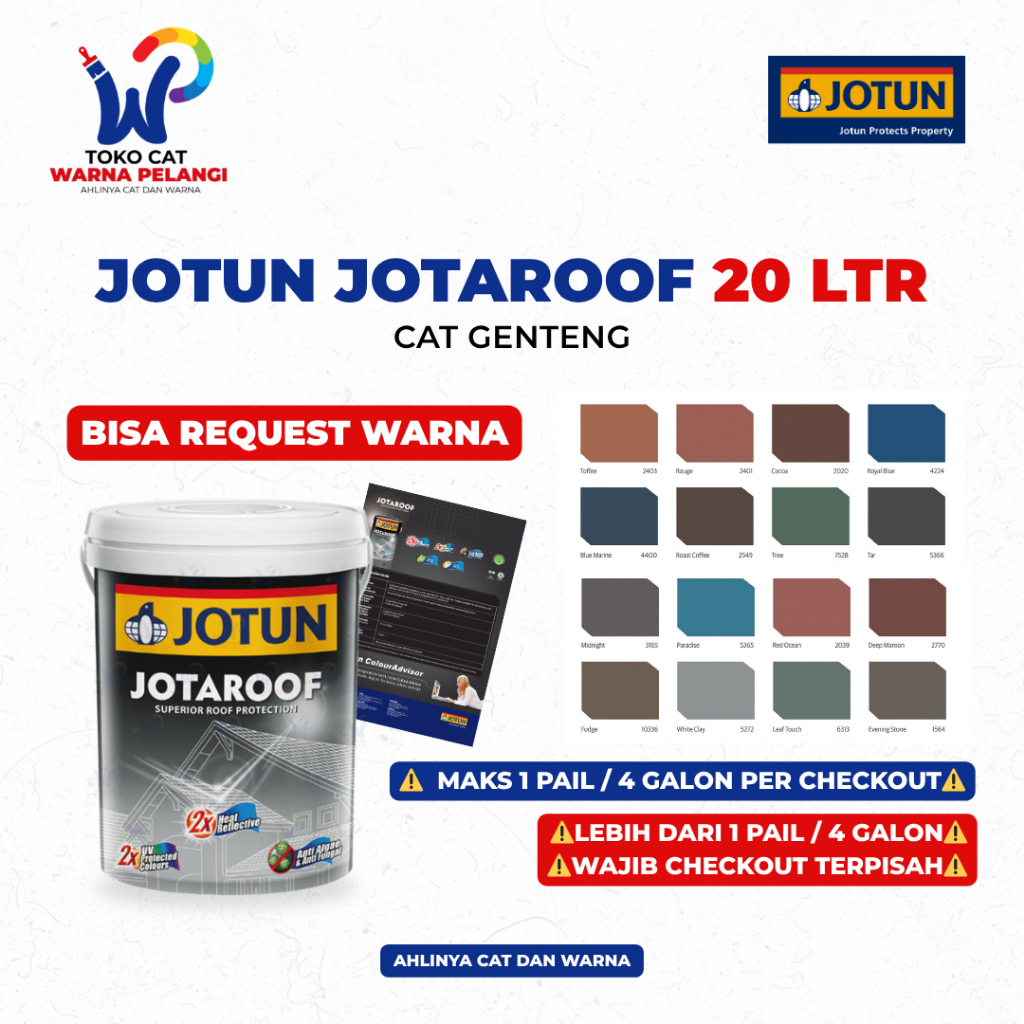 Cat Genteng JOTUN JOTAROOF 20 Ltr | JOTUN JOTAROOF CAT GENTENG PREMIUM 20 Liter
